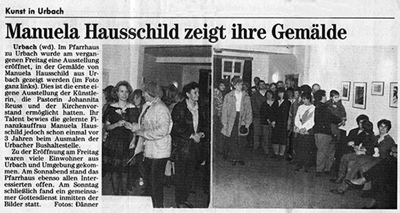 Zeitungsausschnitt Manuela